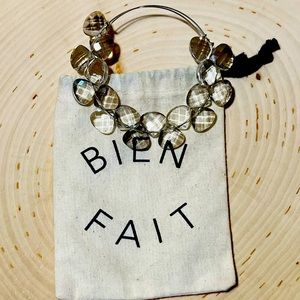 Bien Fate Crystal teardrop adjustable bangle bracelet